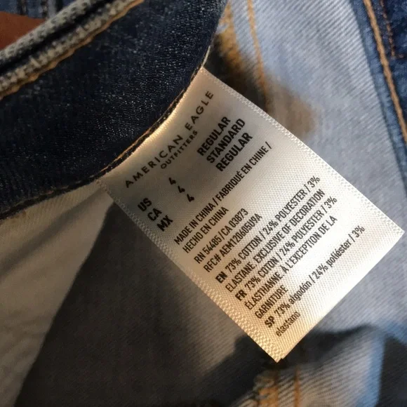 American‎ eagle distressed the dream jeans size 4 regular - Picture 12 of 12